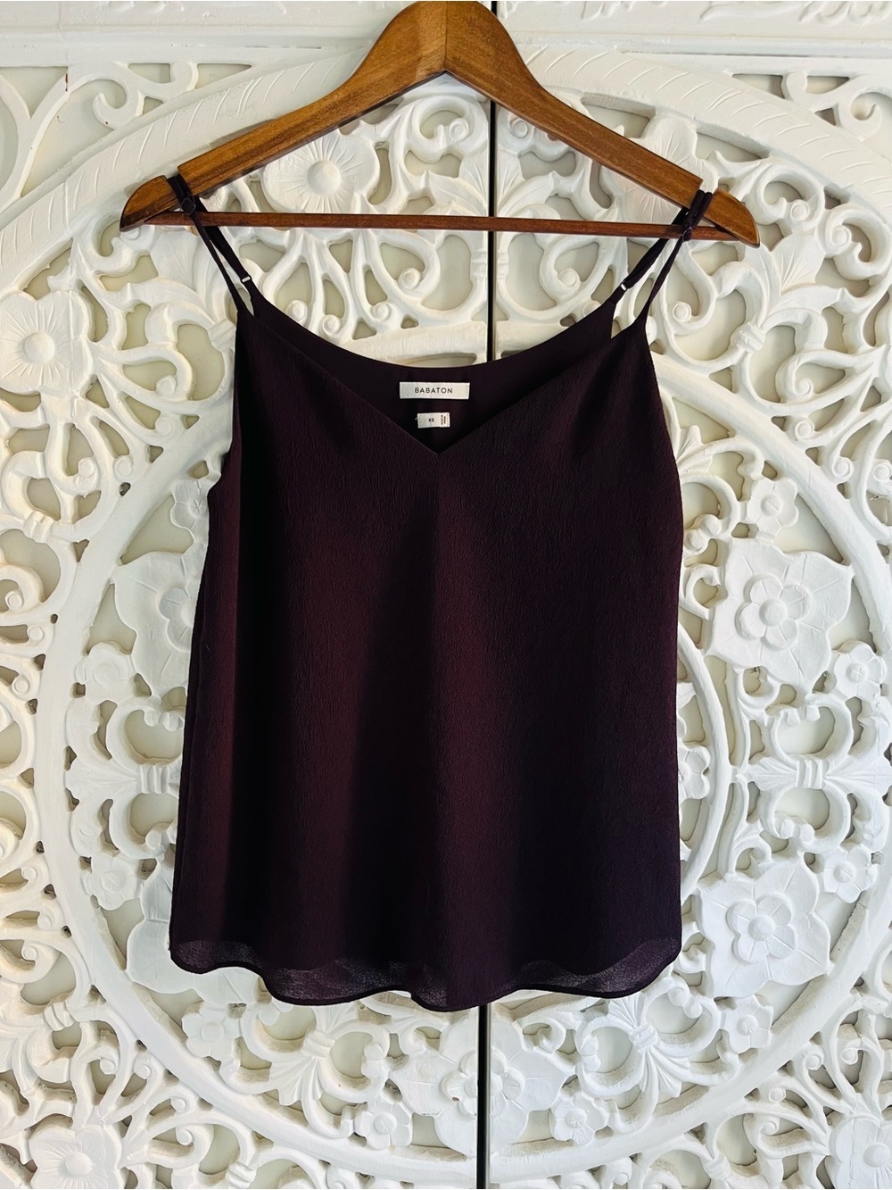 Babaton Aritzia Plum Cami Tank Top XS Adjustable Straps